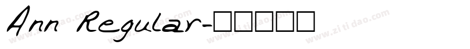 Ann Regular字体转换